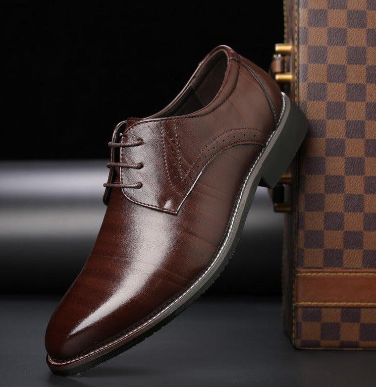Heren Veterschoenen Leer - Klassieke Nette Schoenen