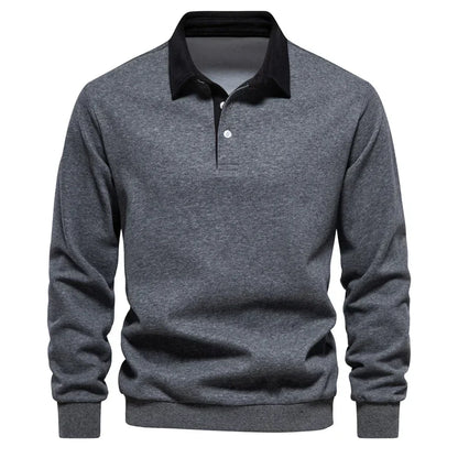 Daan polosweater met polokraag, grijs vooraanzicht