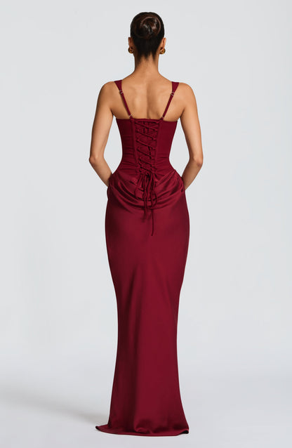 Claudia Corset Satin Maxi Dress_4