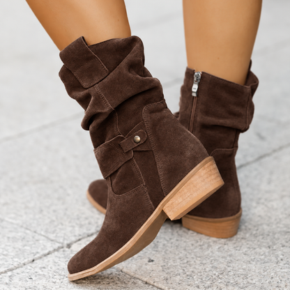 Botas ortopédicas para mujer con cremallera lateral y corte holgado