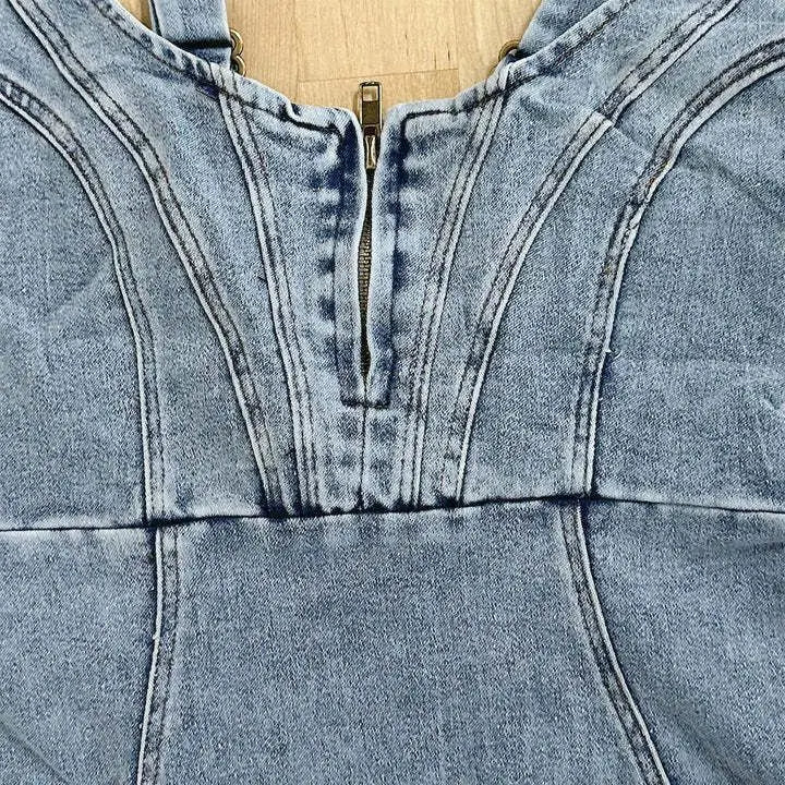 Kyomi – Jeansjurk met Verstelbare Bandjes