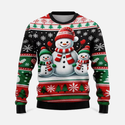 Heren Kersttrui met Winterlandschap Print