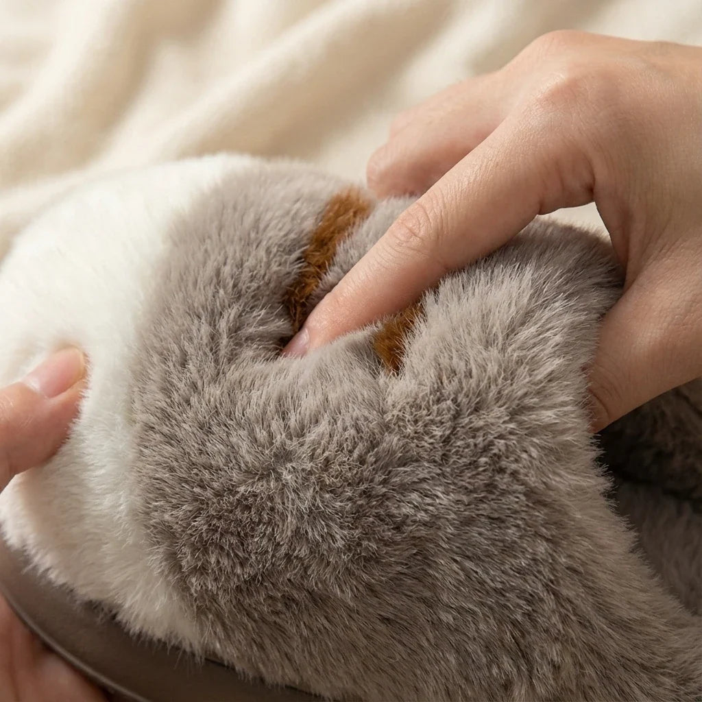 Dames Pantoffels Kattenpoot Design Pluche
