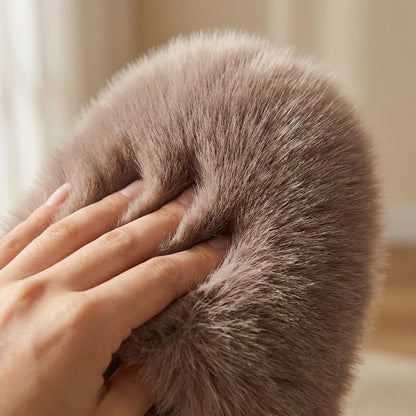 Dames Pantoffels Fluffy Faux Fur