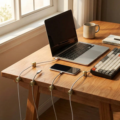 Kabel Clips Organizer - Aluminium Kabelhouders met Plakstrip