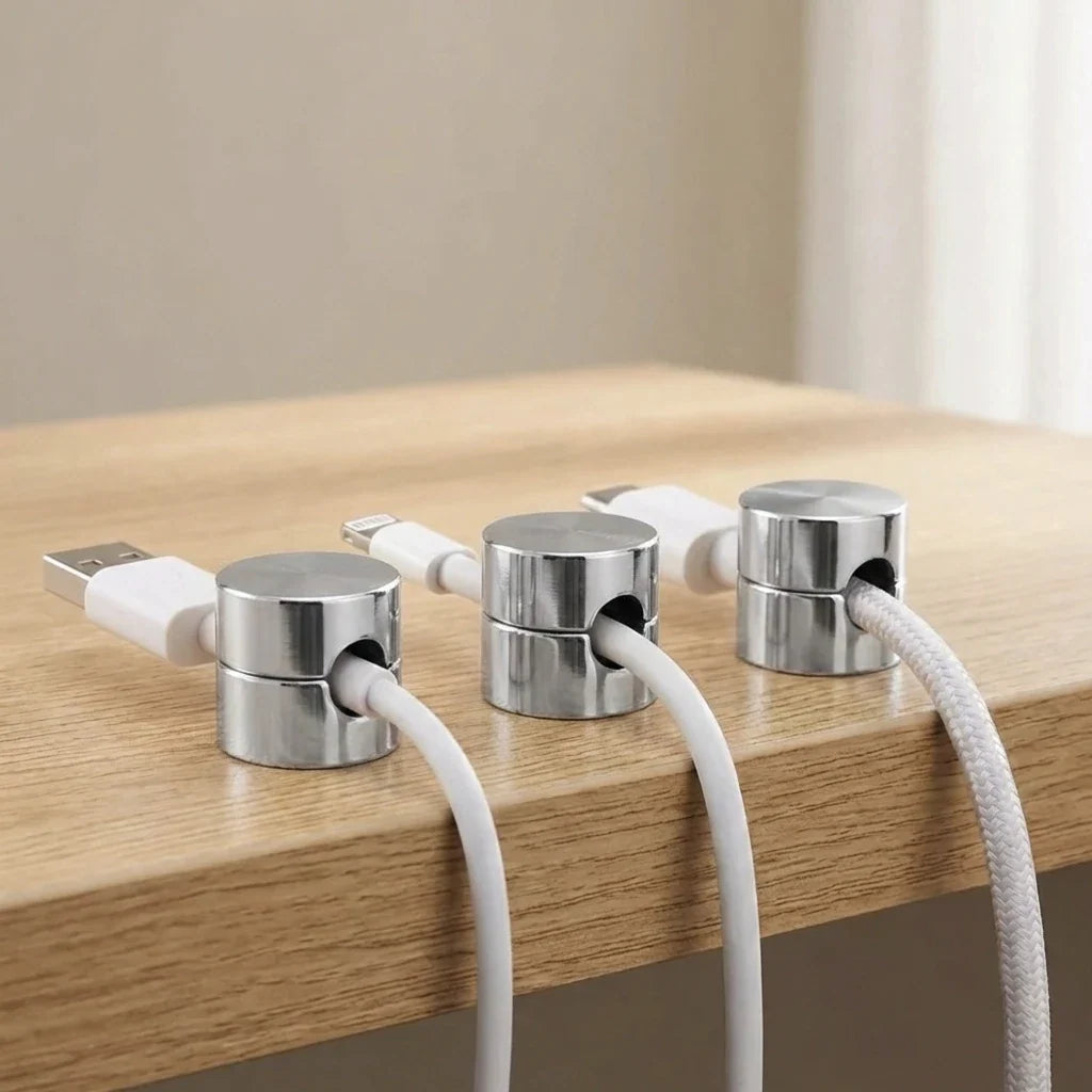 Kabel Clips Organizer - Aluminium Kabelhouders met Plakstrip