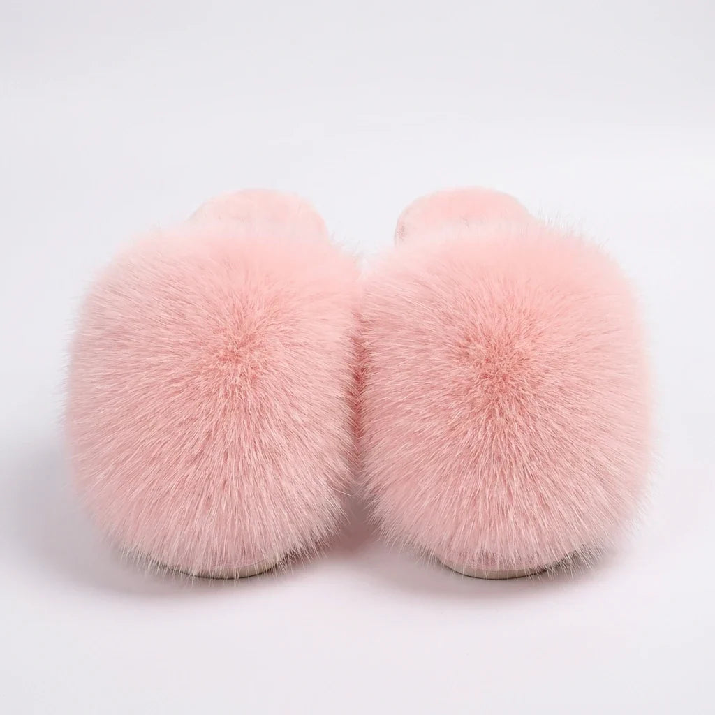 Dames Pantoffels Fluffy Faux Fur