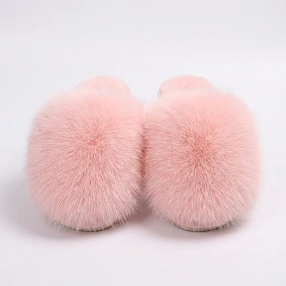 Dames Pantoffels Fluffy Faux Fur