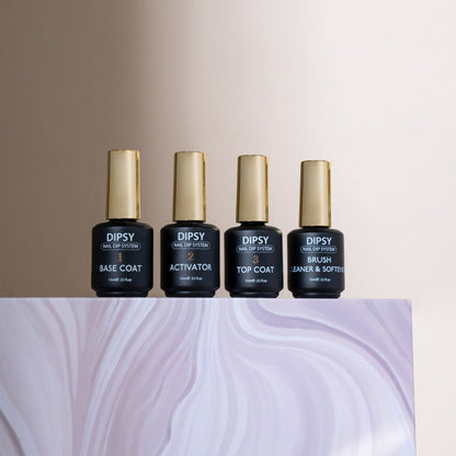 Vloeistofset voor Dippoeder Nagels – 4-Delige Verzorgingsset