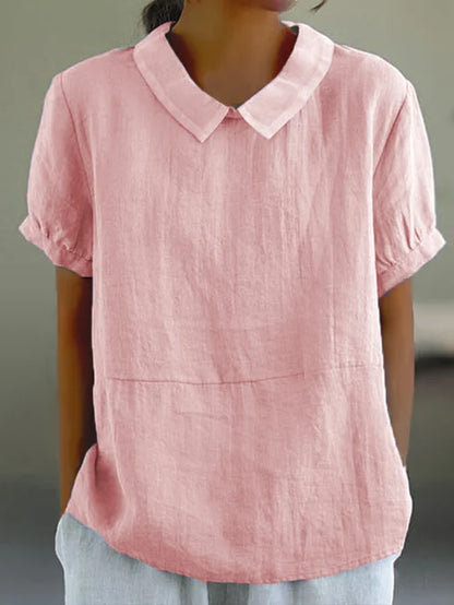 Avaya - Katoenen Blouse met Korte Mouwen