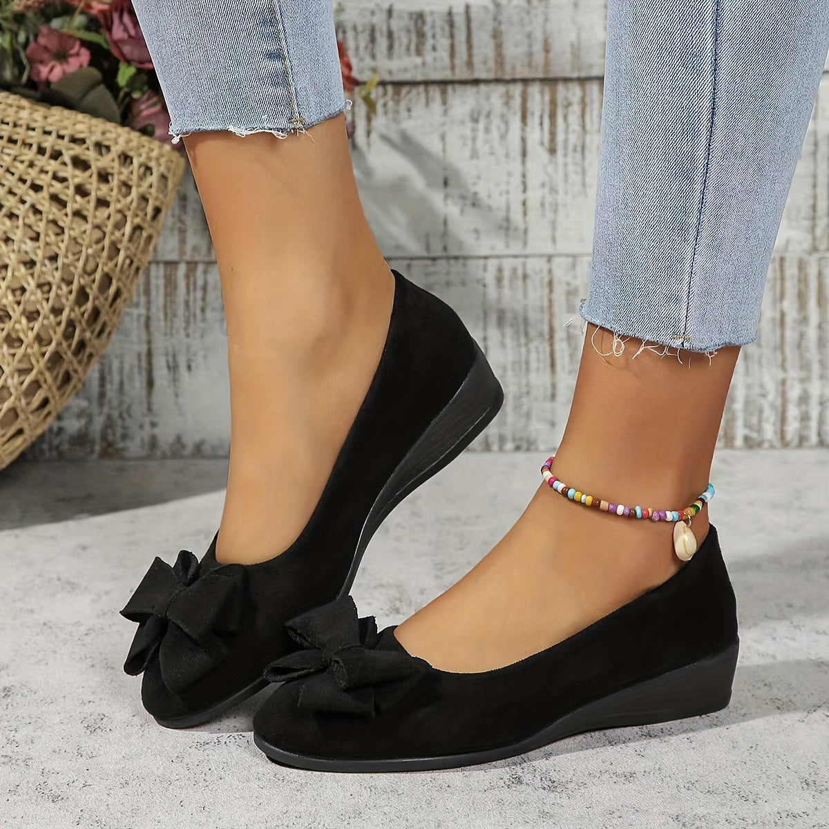 Dames Orthopedische Platte Schoenen met Strikdetail