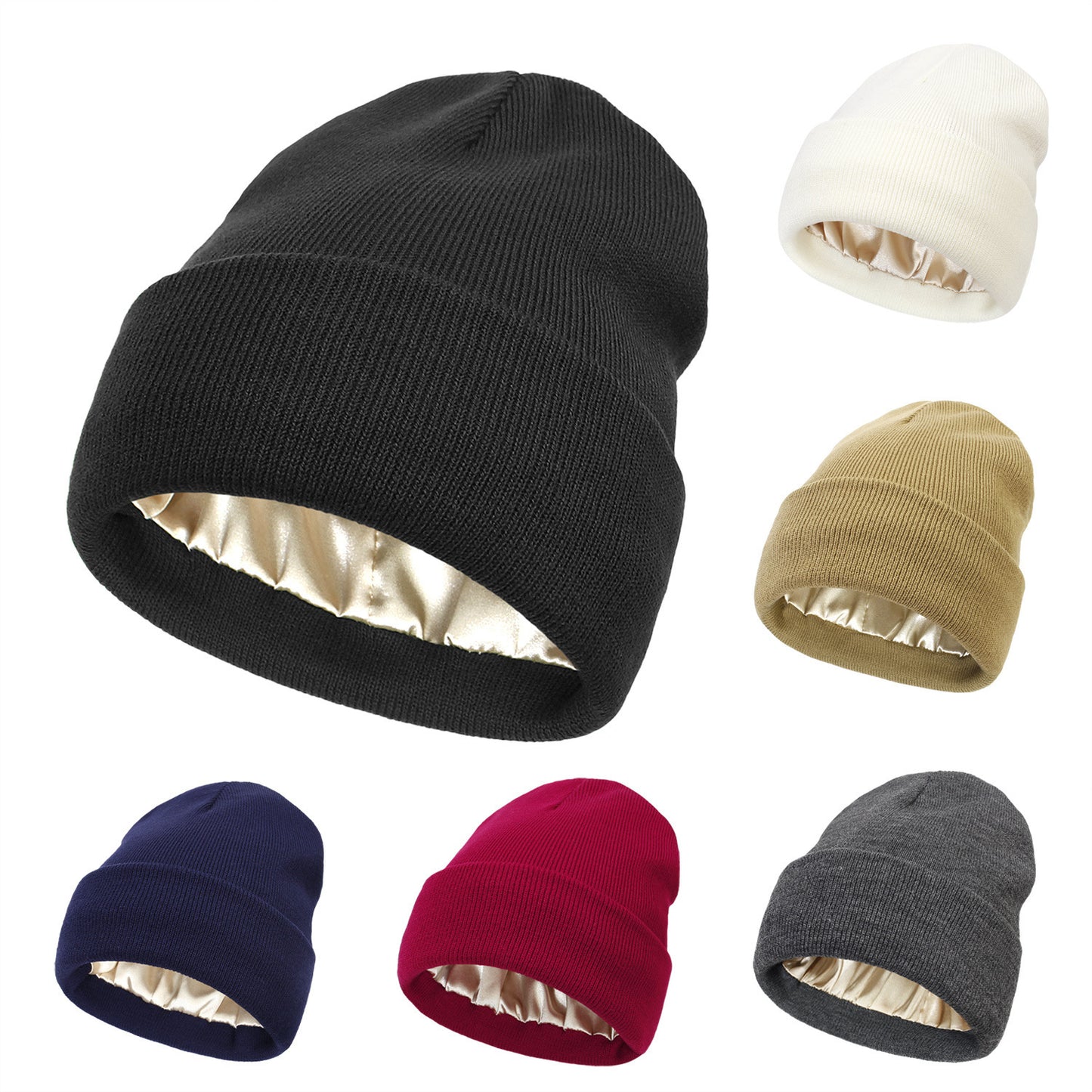 Hatty - Satijnen Binnenvoering Beanie