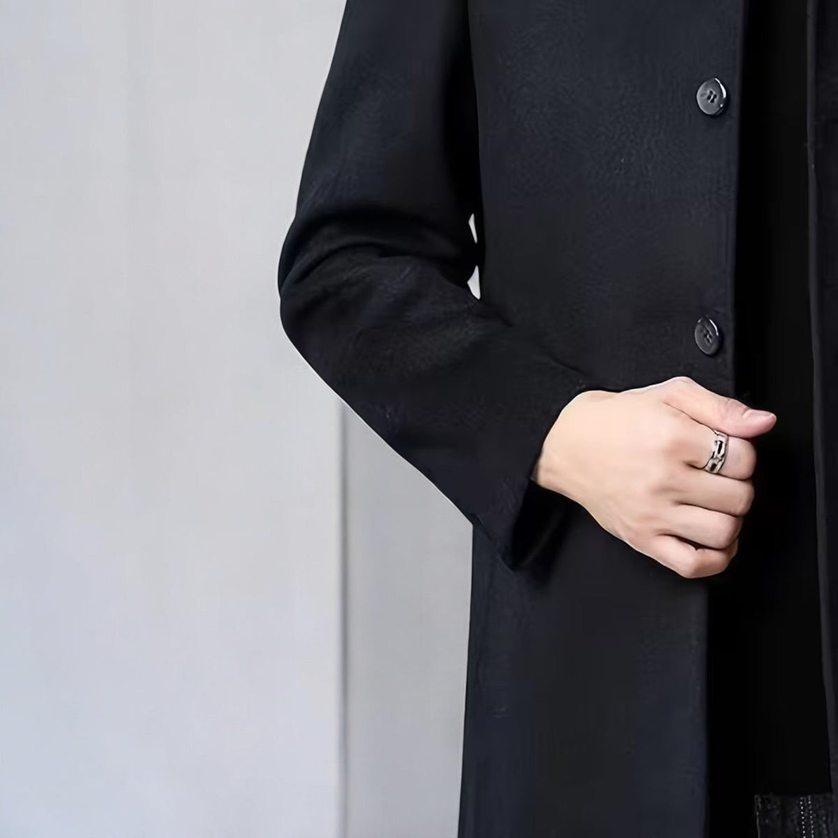 Eduard – Men's Coat Single - Breasted Winter - Coats - Black - Taylor & Bennett
