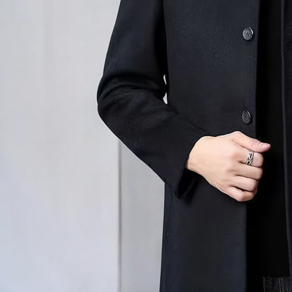 Eduard – Men's Coat Single - Breasted Winter - Coats - Black - Taylor & Bennett