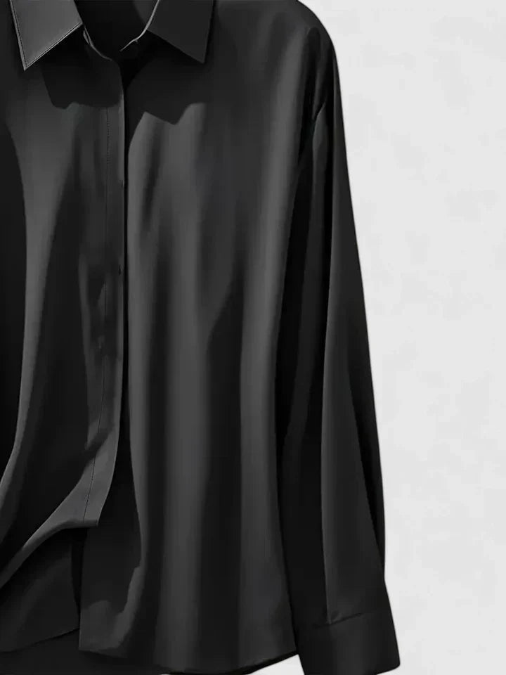 Dames Blouse met Verborgen Knopensluiting voor Kantoor