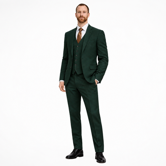 Heren Linnen Kostuum 3-Delig – Blazer, Vest en Broek