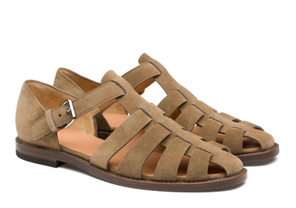 Heren Zomer Sandalen met Gesloten Neus en Verstelbare Gesp