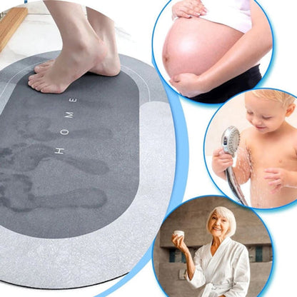 extra large anti slip bath mat in grey