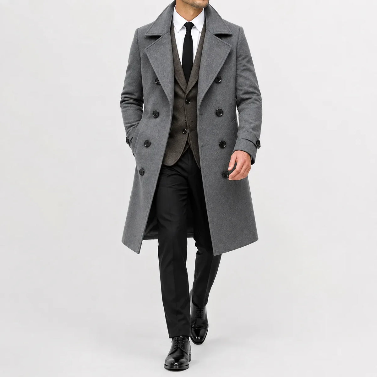 Trenchcoat met double-breasted sluiting
