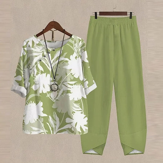 Giuliana - Tweedelig Set Met Vintage Bloemenpatroon