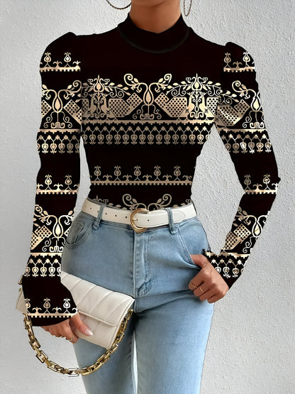 Bloom - Bloemenprint Blouse met Col
