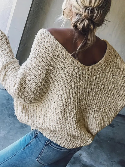 Carine - Blouse met V-hals en Lange Mouwen