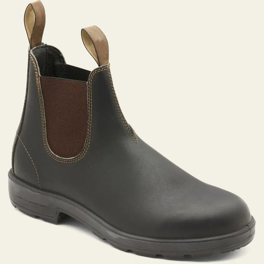 Heren Waterproof Chelsea Laarzen – Zwart Leer, Slip-On Design voor Casual en Regenachtig Weer