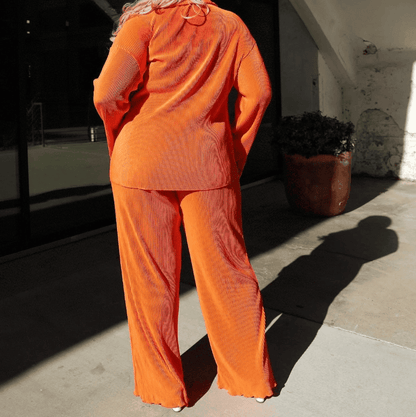 Lotte - Trendy Tweedelig Pak met Gedrapeerde Broek