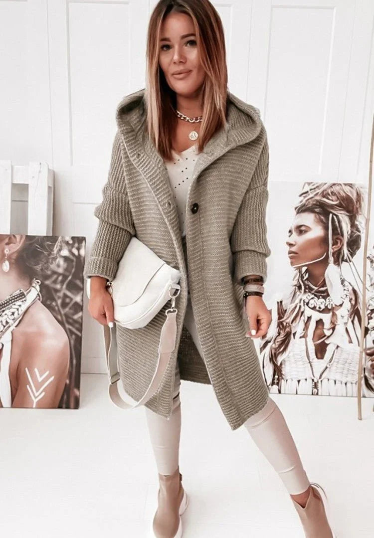 Dames Lange Gebreide Vest – Warm, Casual Trui voor Herfst en Winter