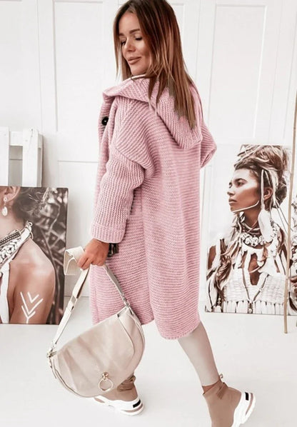 Dames Lange Gebreide Vest – Warm, Casual Trui voor Herfst en Winter