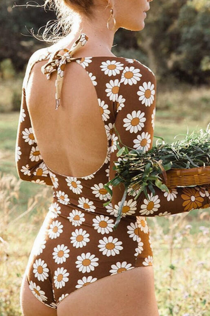 Liva - Sportief Eendelig Badpak met Lange Mouwen en Hoge Hals