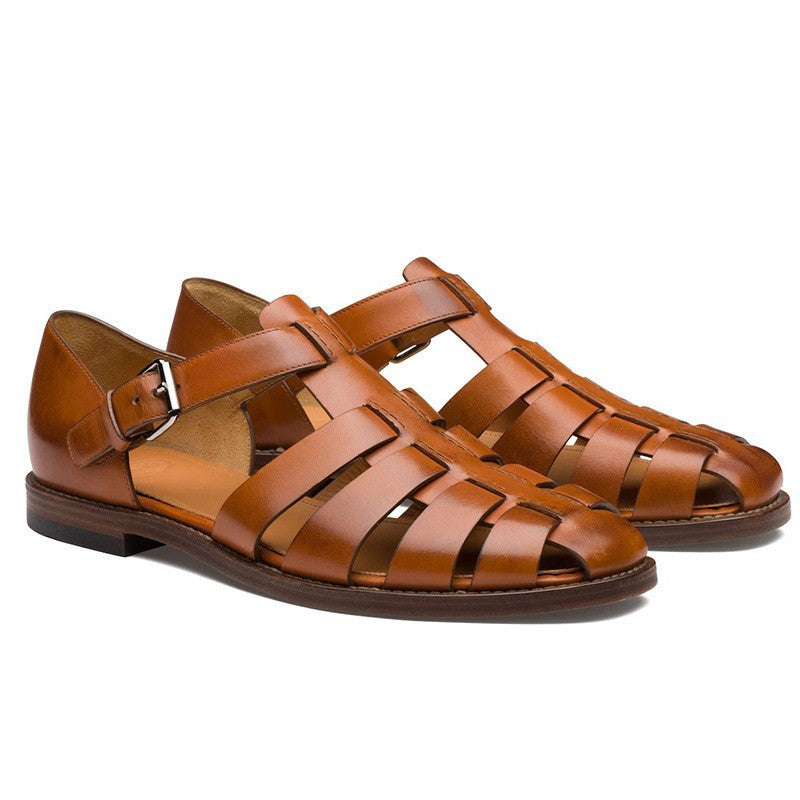 Heren Zomer Sandalen met Gesloten Neus en Verstelbare Gesp