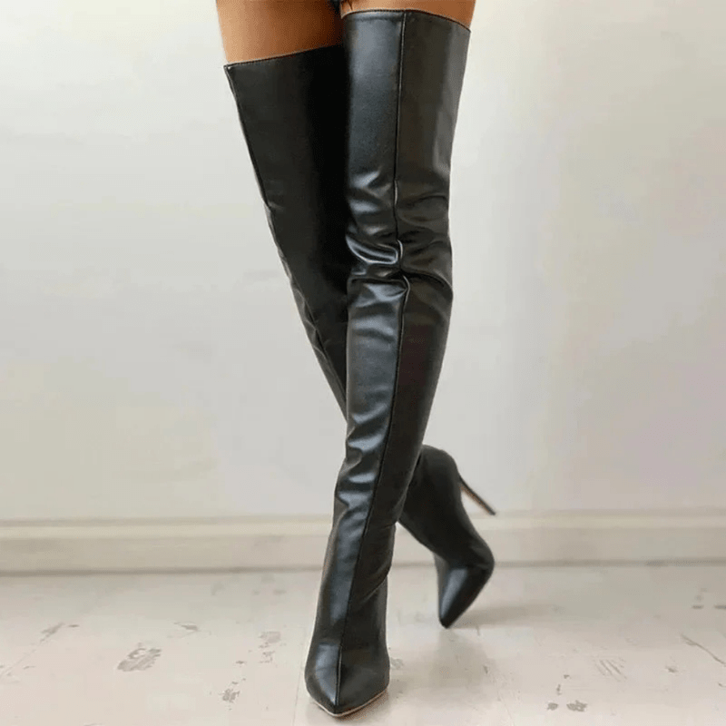 Dames Knielaarzen met Stiletto Hak