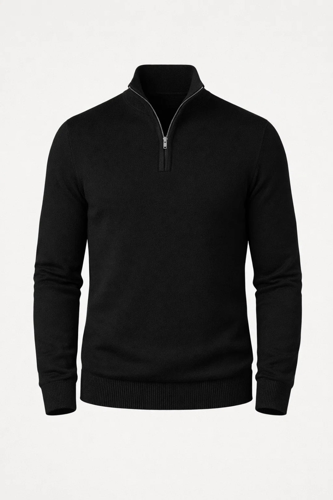 Heren Trui Slimfit met Halve Rits