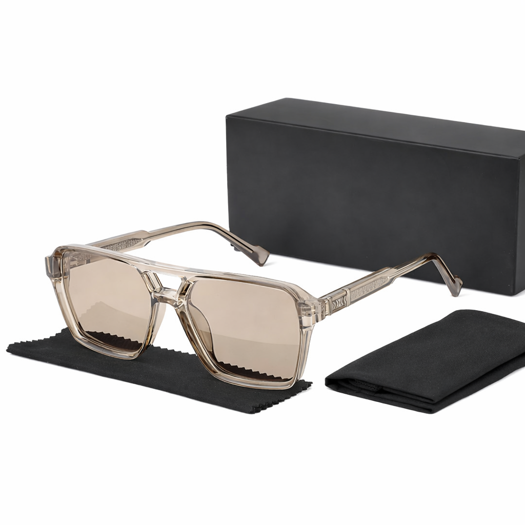 Heren Zonnebril Oversized Retro met Brede Glazen