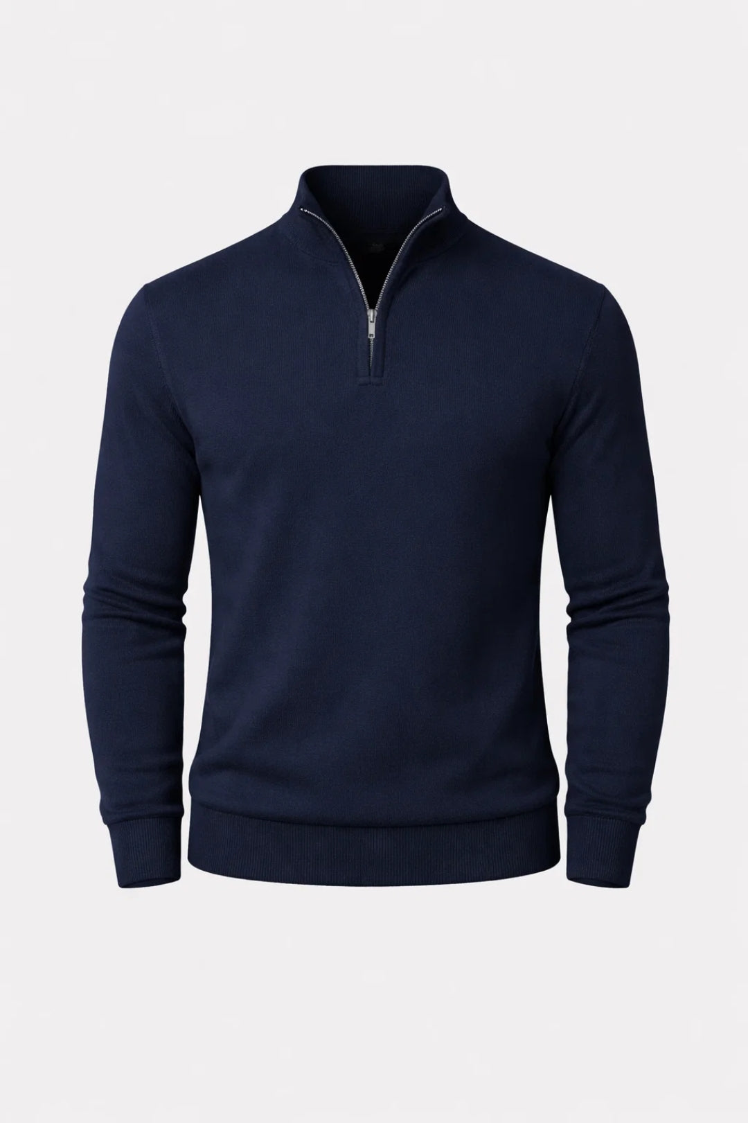 Heren Trui Slimfit met Halve Rits
