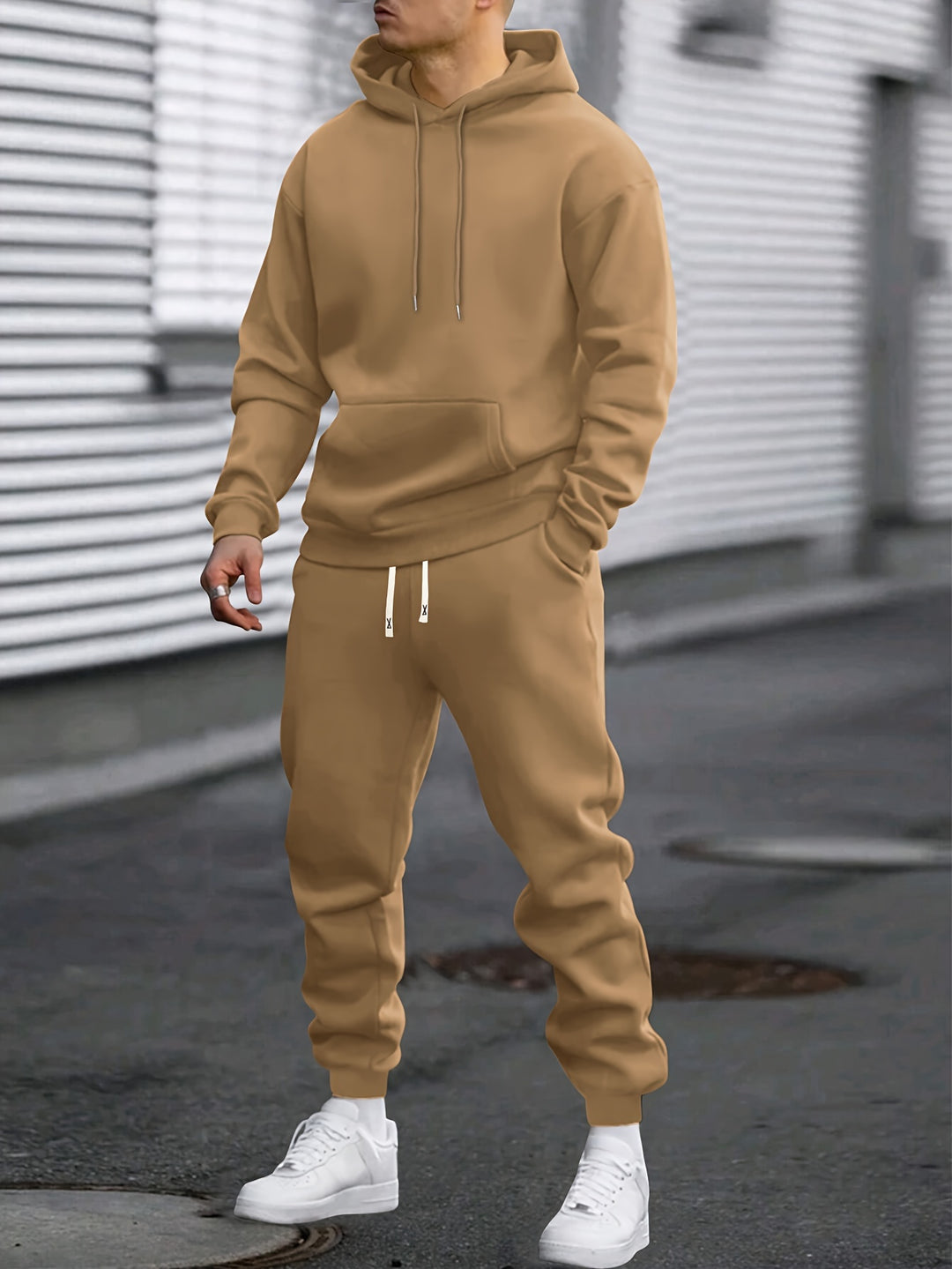 Heren Sportset Hoodie & Joggingbroek - Ademend Polyester
