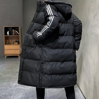 Heren Parka Lang met Capuchon – Winddichte Winterjas