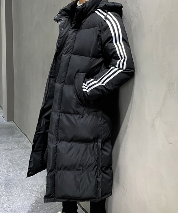 Heren Parka Lang met Capuchon – Winddichte Winterjas