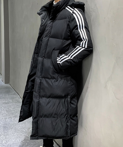 Heren Parka Lang met Capuchon – Winddichte Winterjas