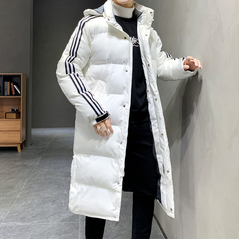 Heren Parka Lang met Capuchon – Winddichte Winterjas