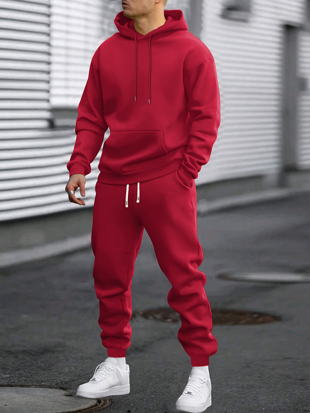 Heren Sportset Hoodie & Joggingbroek - Ademend Polyester