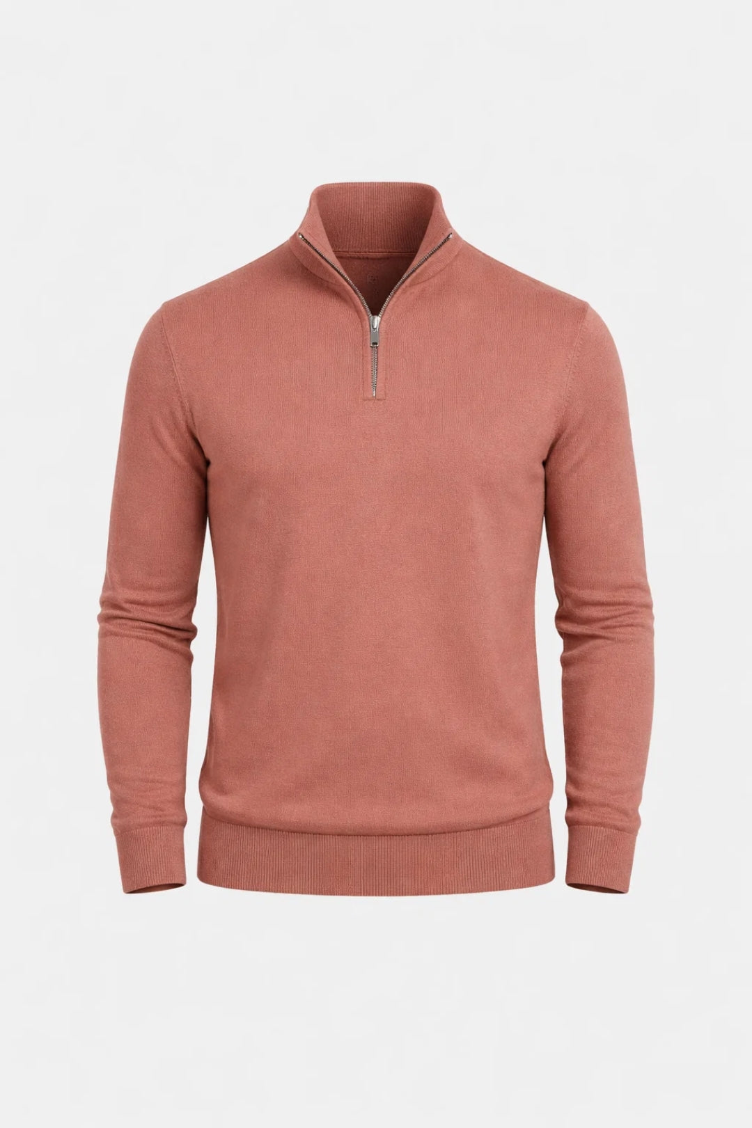 Heren Trui Slimfit met Halve Rits
