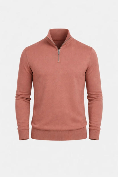 Heren Trui Slimfit met Halve Rits
