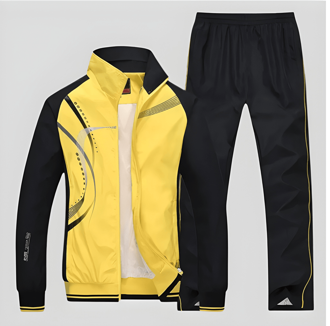 Heren Joggingpak Tweedelig Set – Jas met Rits en Broek in Polyester