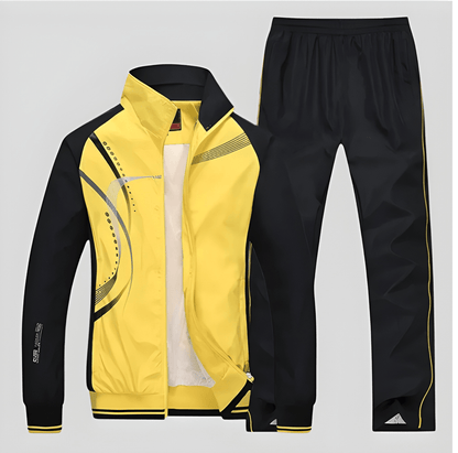 Heren Joggingpak Tweedelig Set – Jas met Rits en Broek in Polyester