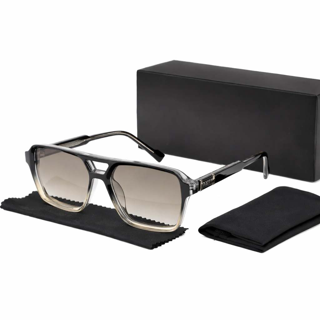 Heren Zonnebril Oversized Retro met Brede Glazen