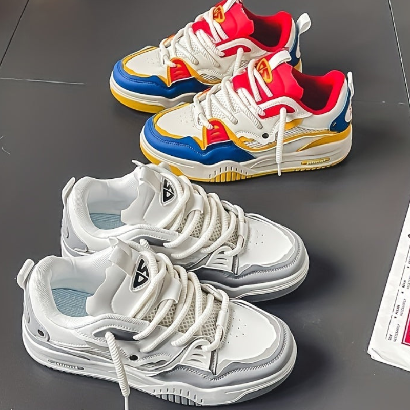 Heren Sneakers Lichtgewicht met Veters en Contrastdetails