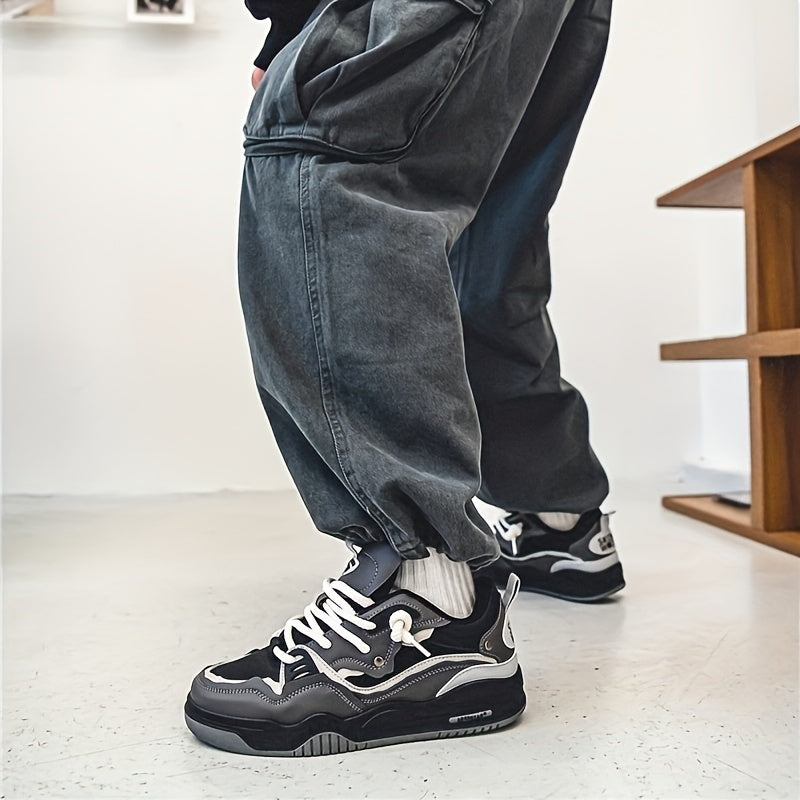 Heren Sneakers Lichtgewicht met Veters en Contrastdetails