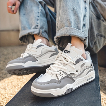 Heren Sneakers Lichtgewicht met Veters en Contrastdetails